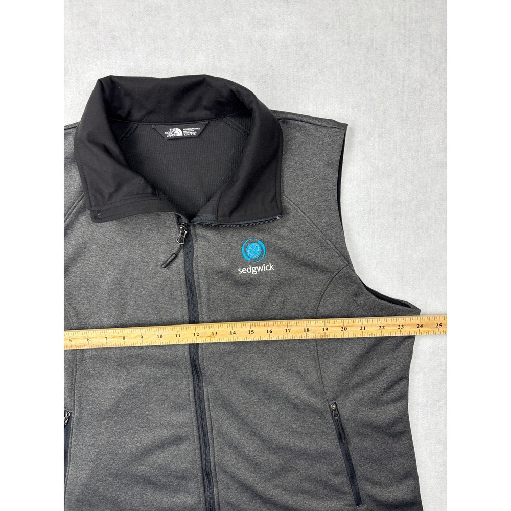 The North Face Womens XXL Gray WindWall Softshell Full Zip Vest Sedgwick Logo - Picture 4 of 8